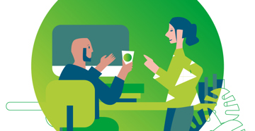 colleagues taking a break illustration