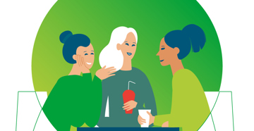 colleagues having a drink