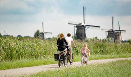 family on the bikes