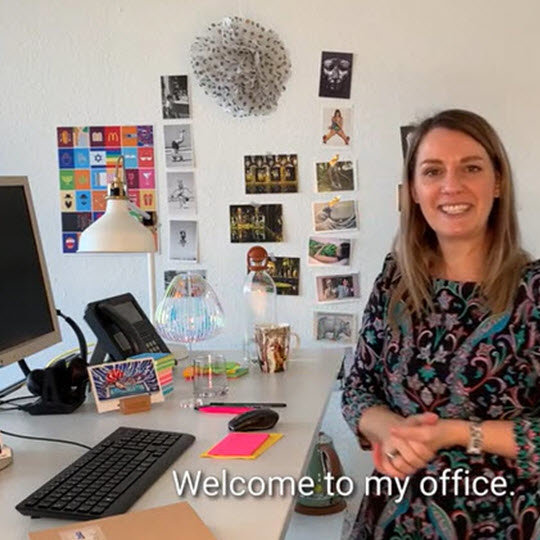 Christine in the office - Welcome to my office