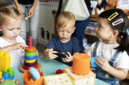 Children with ADHD playing at nursery school