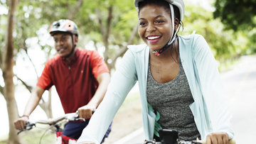 on the bikes