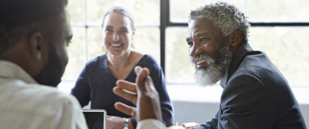 People having a meeting